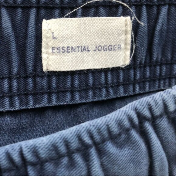 GAP Mens Essential Jogger Pants Large Casual Tapestry Navy Drawstring Pull On - Picture 7 of 16